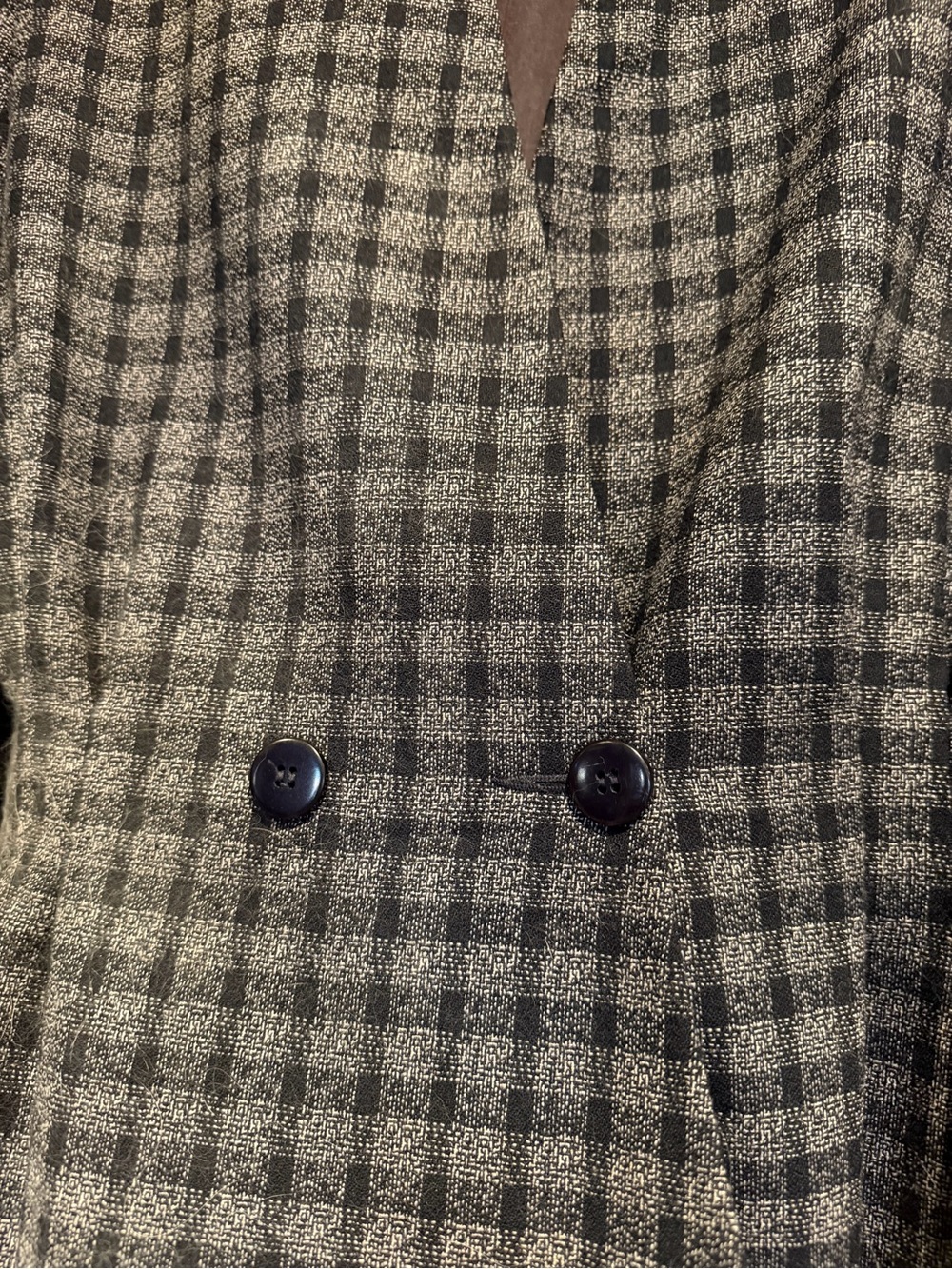 Vintage Christian Dior The Suit Women's Gray Plaid Suit Jacket & Pencil Skirt - Picture 8 of 14